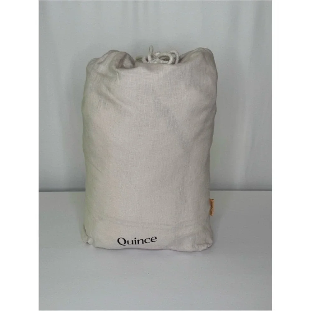 Quince European Linen Duvet Cover Set | Full/Queen | Natural Chambray